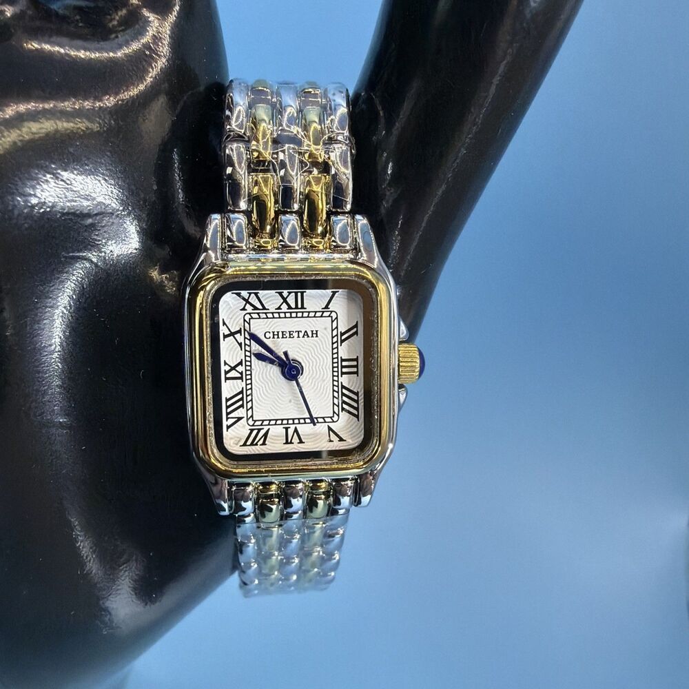 CHEETAH Watches for Women with Small Two-Tone Vintage Silver Gold White